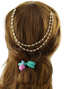 Two-Tone en épingle à cheveux perlé Layered Hair Metal accessoires