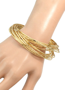 Or en couches Chic Bracelet Bracelet métal pour femmes
