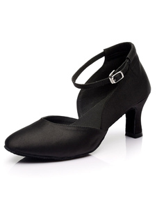 Danses latines noir sandales sangle salle de bal Satin talons