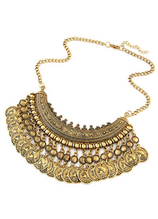 Or en couches hiérarchisé pièce Collier Collier en métal pour les femmes