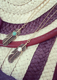 Collier BOLD feuille métal collier pour femme