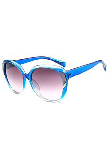 Lunettes de soleil en plastique imprimé multicolore pour femmes