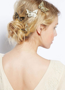 Accessoires pour cheveux métal en épingle à cheveux papillon
