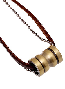 Collier en métal multicolore Chic simili cuir collier pour hommes