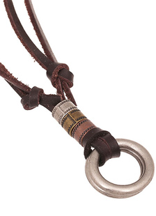 Collier Punk multicolor alliage en Faux cuir collier pour hommes
