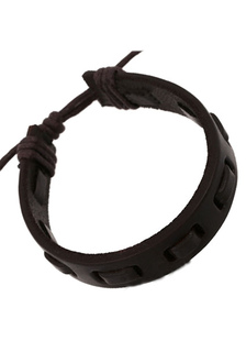 Noir tricoté Bracelet tendance simili cuir Bracelet pour hommes