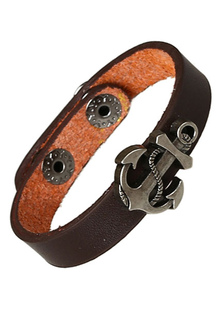 Anchor multicolor Bracelet métal en Faux cuir Bracelet pour hommes