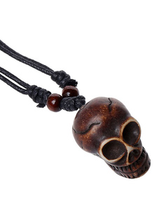 Crâne multicolor collier métal Nylon collier pour hommes