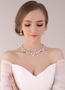 Femmes argent Sterling de Rhinsestone Triangle bijoux parures de bijoux de soirée