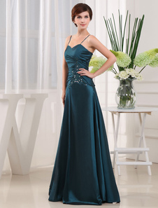 Mère de la robe de soirée mariée robe Sweatheart strass taffetas a-ligne appliques plancher-longueur