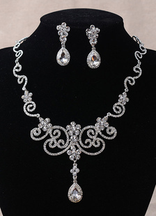 Bijoux fleur définit des ensembles de bijoux de mariage élégant nuage de bon augure