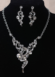 Bijoux en argent ensembles S-Type chanceux nuages strass soirée parures de bijoux