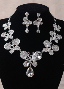 Bijoux en strass définit des parures de bijoux de mariée diamant multi-papillon décoration