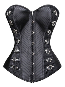 Estampe boucle Bustier noir Slim Fit Spandex Corset pour femmes