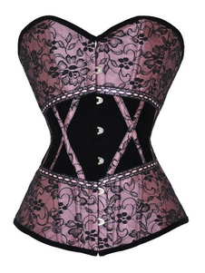 Acajou impression Bustier Slim Fit Corset Spandex pour femmes