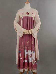 Sweet imprimé Lolita longue robe OP Han vêtements