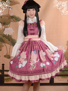 Sweet imprimé Lolita pull jupe taille normale