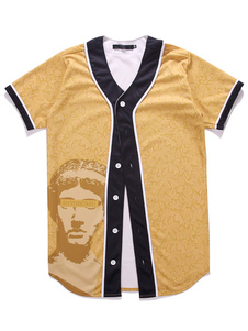 Kaki manches courtes chemise coton impression chemise Casual pour les hommes