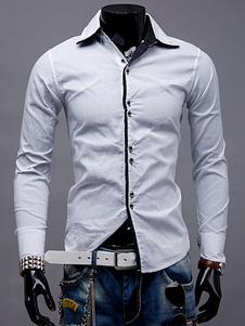 Chemise blanche coton Slim Fit chemise pour hommes