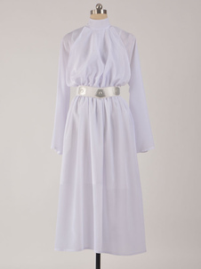 La Guerre des étoiles Cosplay Costume Robe blanche synthétique