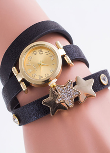 Fashion bracelet métal rond forme montre pour femmes