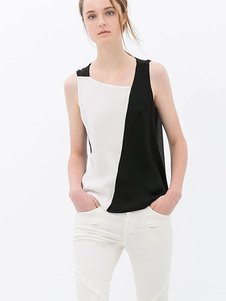Camis blanc Chic Top Polyester pour les femmes