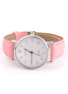 Fashion bracelet métal rond forme montre pour femmes