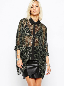 Blouse de la femme Polyester v-cou confortable