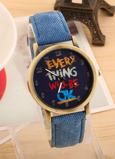 Casual bracelet métal rond forme montre pour femme