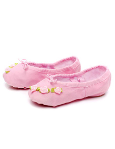 Fleurs rondes chaussures de Ballet Toe Demin Chic fille
