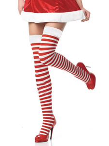 Coton Saloon Girl Cosplay Red Stockings femmes