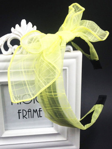 Bandeau en plastique jaune Cosplay Halloween pour femme