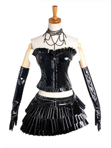 Super Sonico Cosplay Costume PVC cuir verni