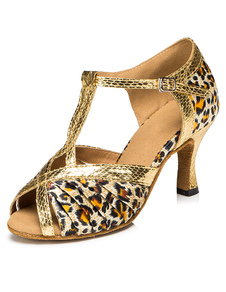 Type T Bandage Peep Toe Satin Ballroom Shoes