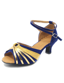 Rouge Open Toe Terry Ballroom chaussures à semelle souple