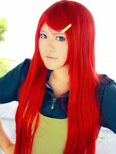 Naruto Uzumaki Kushina Cosplay perruque rouge Long Cosplay perruque