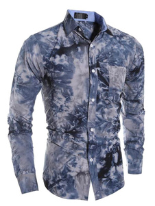 Mise en forme Casual chemise de propagation cou homme de coton