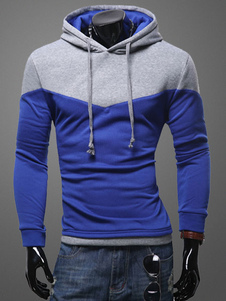 Color Block Hoodie pour les hommes Pullover Sweatshirt