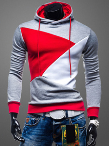 Color Block Hoodie Sweat-shirt Fit Slim masculine