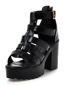 Sandales à plateforme femme boucle fermé