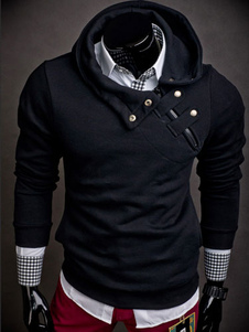 Hoodie Sweat-shirt hommes avec Design asymétrique