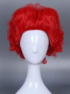 Halloween Alice au pays des merveilles la Reine Cosplay perruque rouge