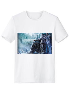 World of Warcraft White T-shirt synthétique