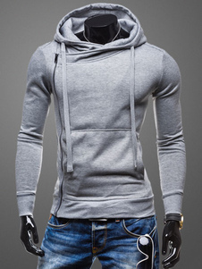 Hoodie Muscle hommes Fit veste avec Zip asymétrique