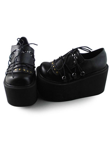 Gothic Lolita noir haute plate-forme