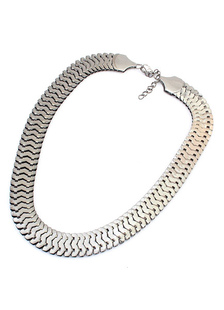 Collier argent chaîne Punk féminin