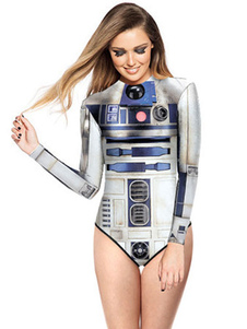 Manches longues sans fil One Piece Swimsuit pour dame