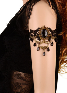 Bracelet de dentelle de pierre noire ovale Bracelet féminin