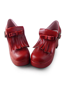 La place rouge Lolita talons Chaussures Design Tassel