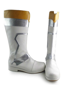 Lolita de chameau argent blanc bottes talons bas